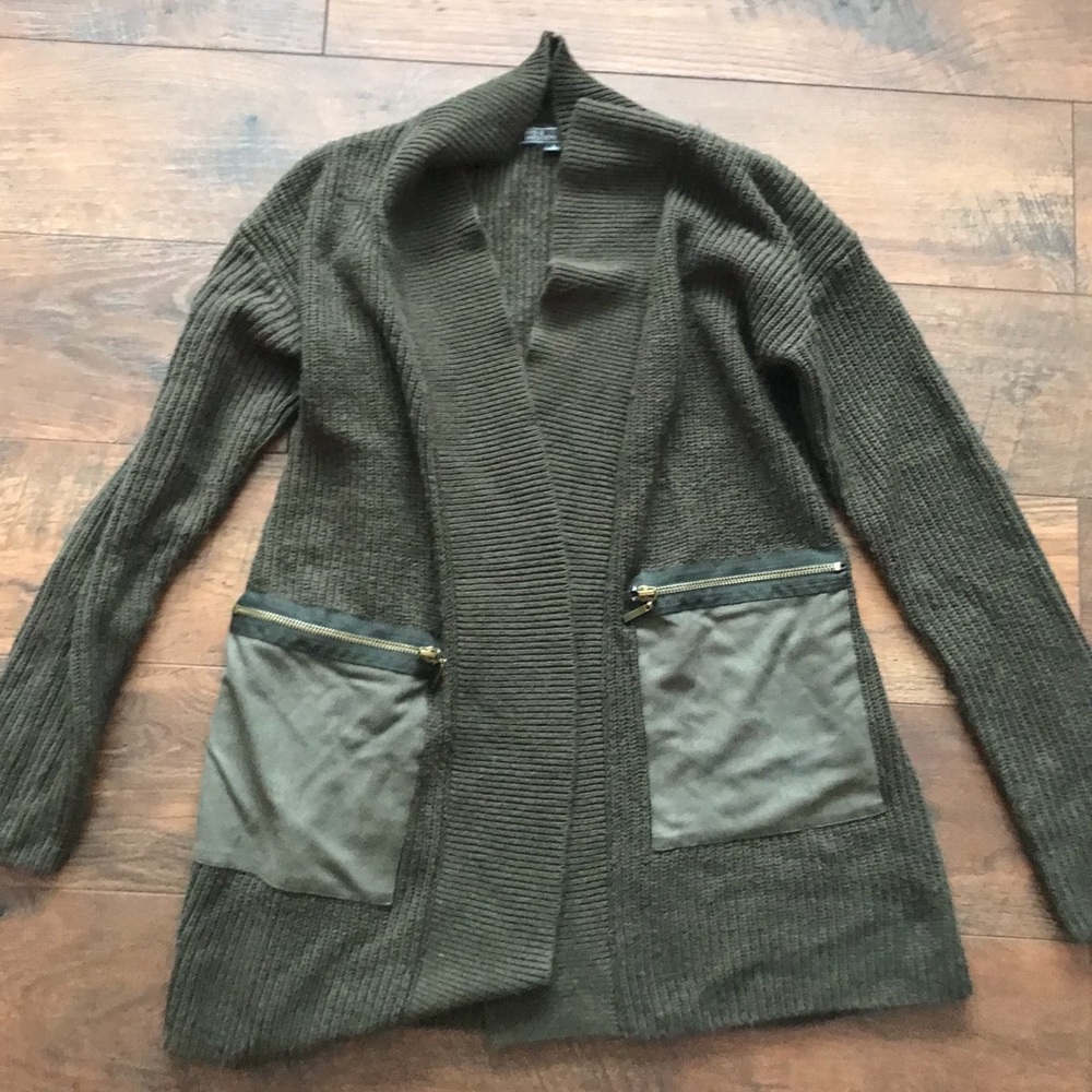 Green cardigan